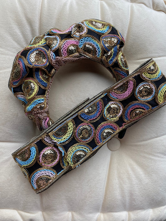 Multi-Color Sequin Headband Pair